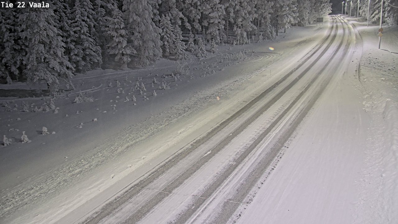 Weather Camera Image Road 22 Vaala, Vaala, Pohjois-Pohjanmaa