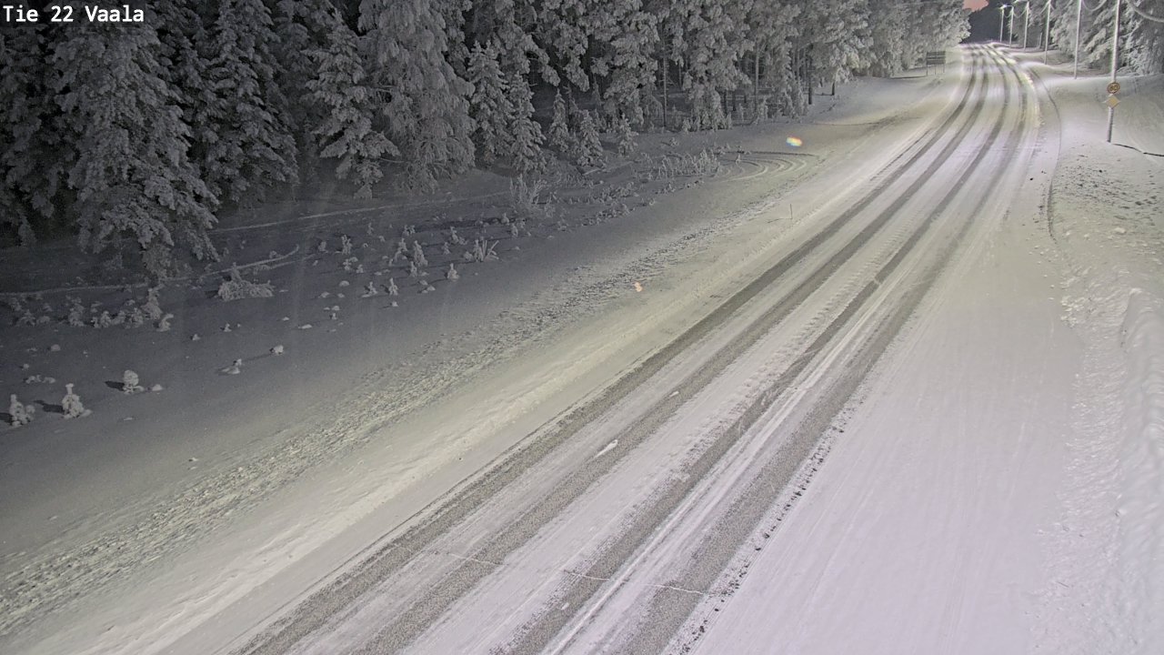 Weather Camera Image Road 22 Vaala, Vaala, Pohjois-Pohjanmaa