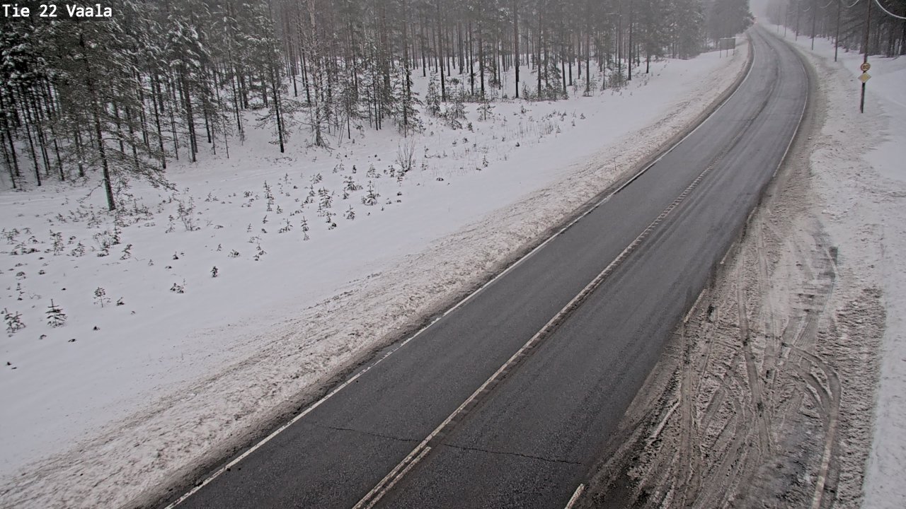 Weather Camera Image Road 22 Vaala, Vaala, Pohjois-Pohjanmaa