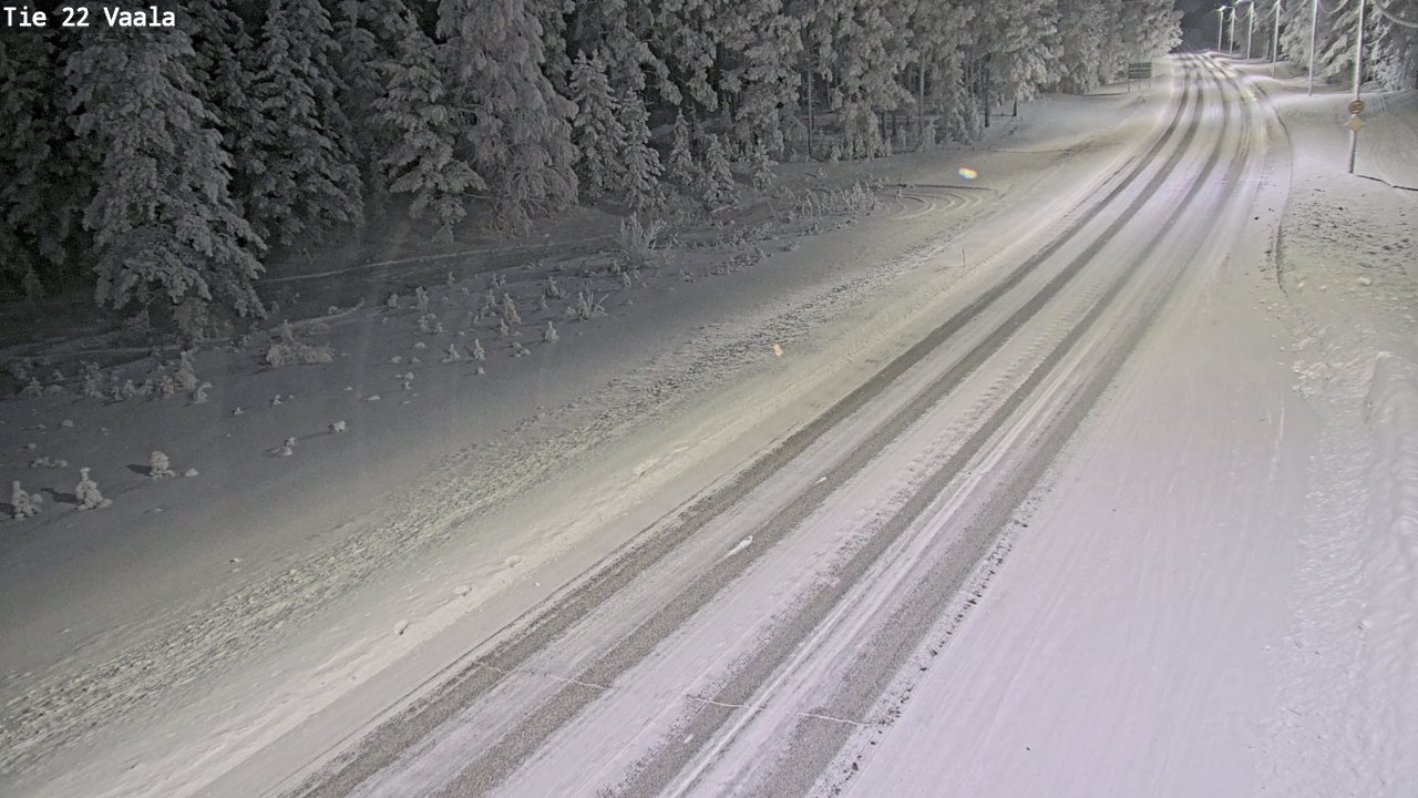 Weather Camera Image Road 22 Vaala, Vaala, Pohjois-Pohjanmaa