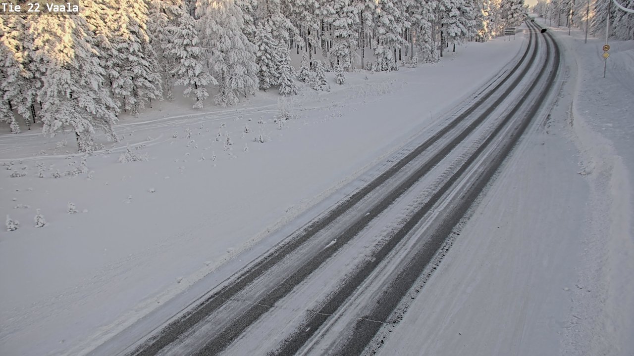 Weather Camera Image Road 22 Vaala, Vaala, Pohjois-Pohjanmaa