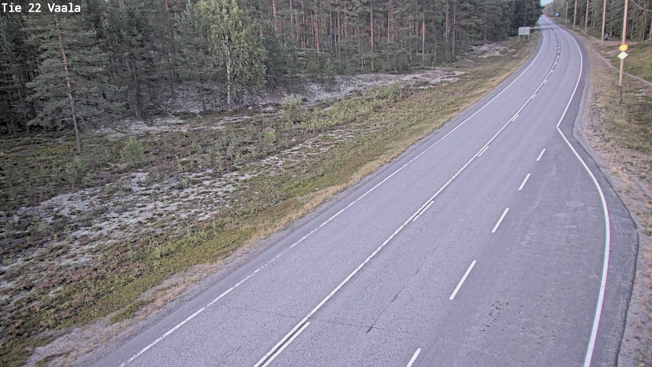 Weather Camera Image Road 22 Vaala, Vaala, Pohjois-Pohjanmaa