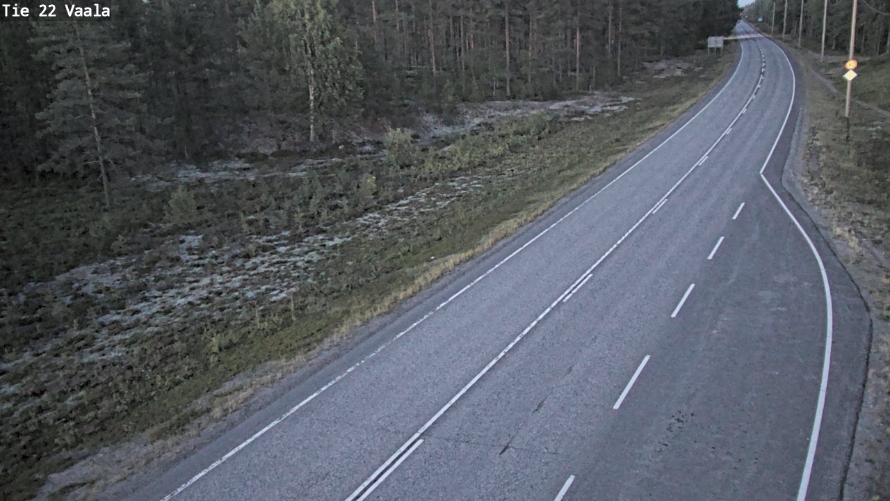 Weather Camera Image Road 22 Vaala, Vaala, Pohjois-Pohjanmaa