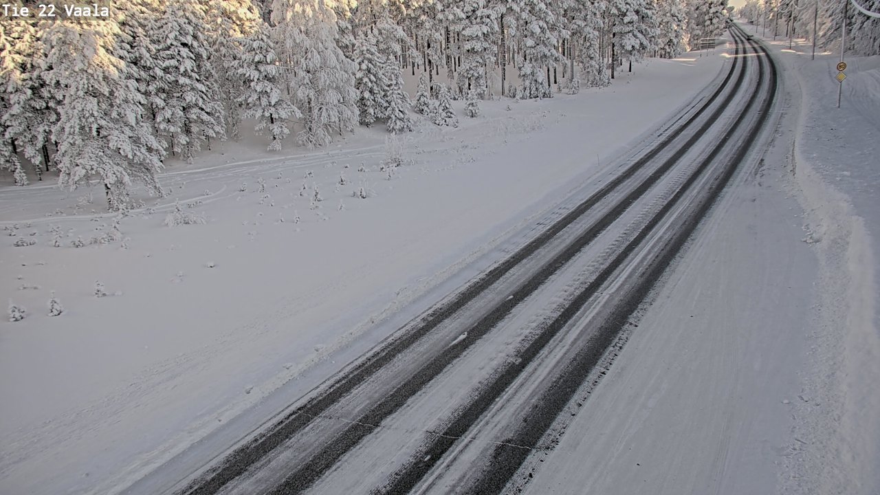 Weather Camera Image Road 22 Vaala, Vaala, Pohjois-Pohjanmaa