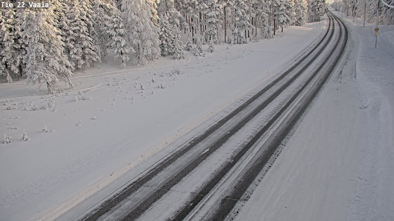 Weather Camera Image Road 22 Vaala, Vaala, Pohjois-Pohjanmaa