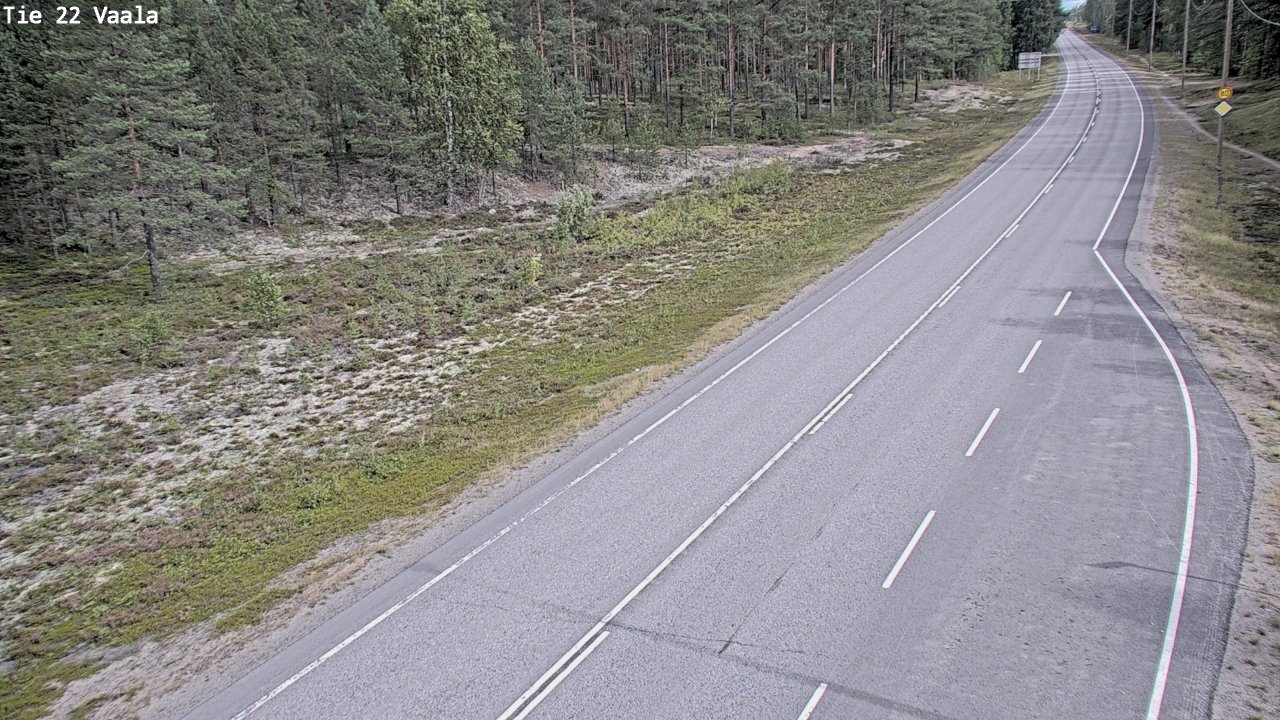 Weather Camera Image Road 22 Vaala, Vaala, Pohjois-Pohjanmaa
