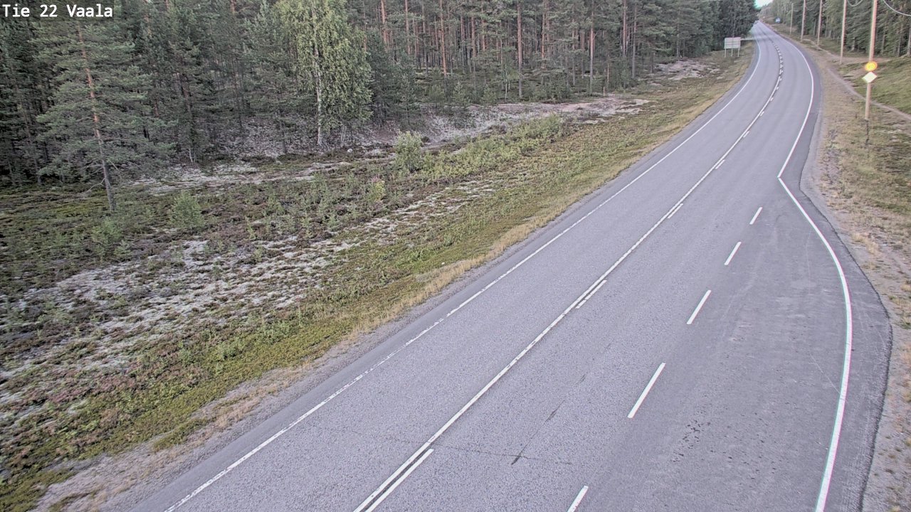 Weather Camera Image Road 22 Vaala, Vaala, Pohjois-Pohjanmaa