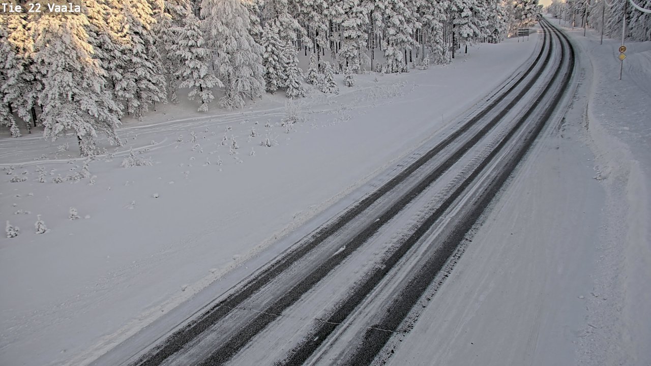 Weather Camera Image Road 22 Vaala, Vaala, Pohjois-Pohjanmaa
