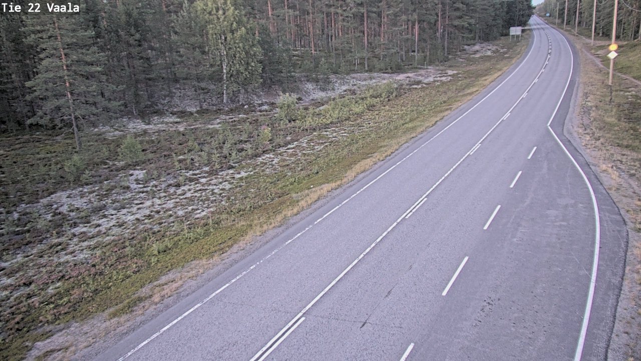 Weather Camera Image Road 22 Vaala, Vaala, Pohjois-Pohjanmaa