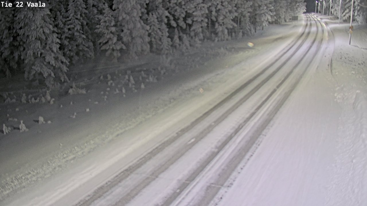Weather Camera Image Road 22 Vaala, Vaala, Pohjois-Pohjanmaa