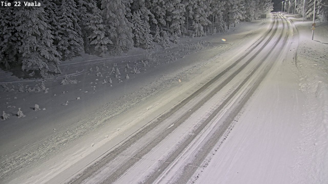 Weather Camera Image Road 22 Vaala, Vaala, Pohjois-Pohjanmaa