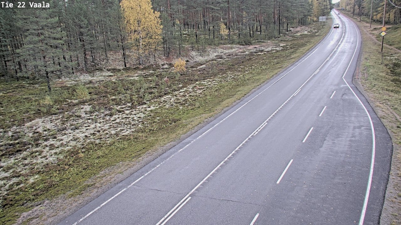 Weather Camera Image Road 22 Vaala, Vaala, Pohjois-Pohjanmaa