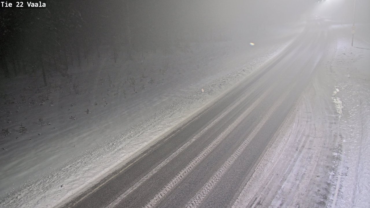 Weather Camera Image Road 22 Vaala, Vaala, Pohjois-Pohjanmaa