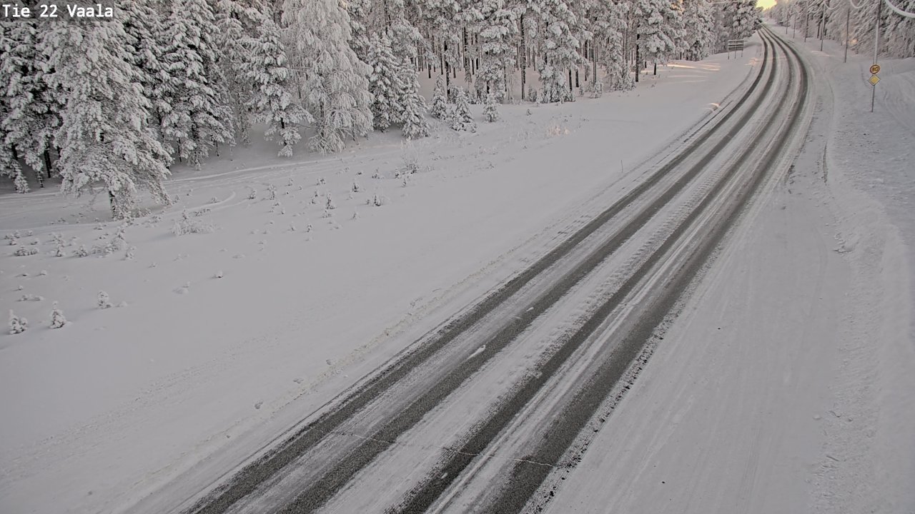 Weather Camera Image Road 22 Vaala, Vaala, Pohjois-Pohjanmaa