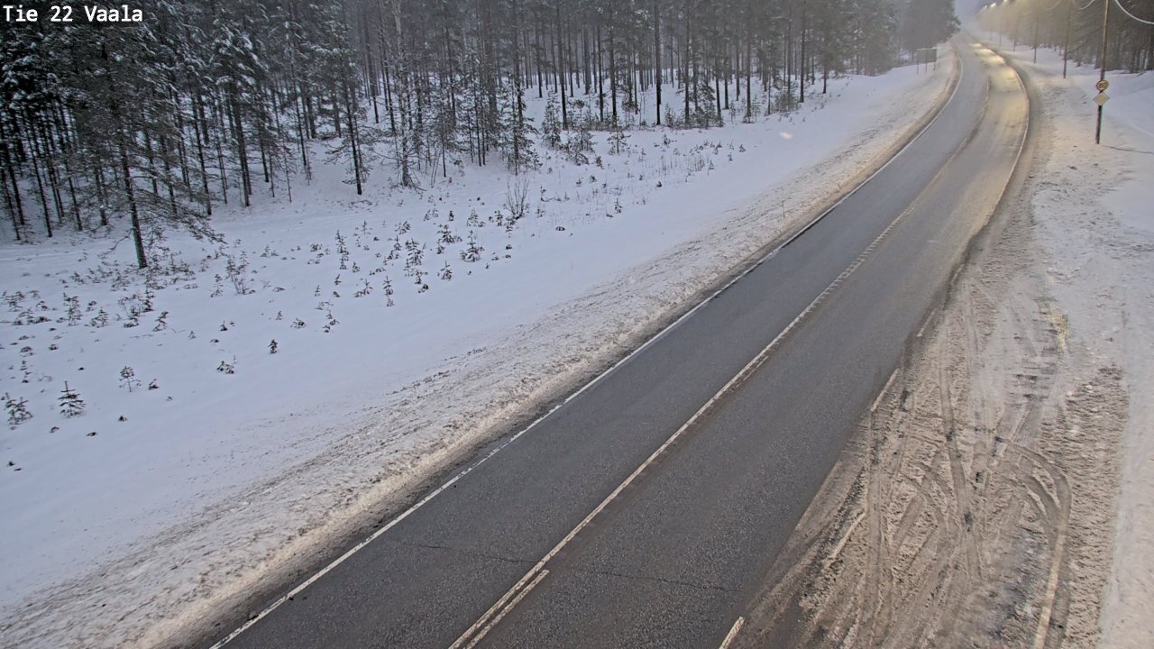 Weather Camera Image Road 22 Vaala, Vaala, Pohjois-Pohjanmaa