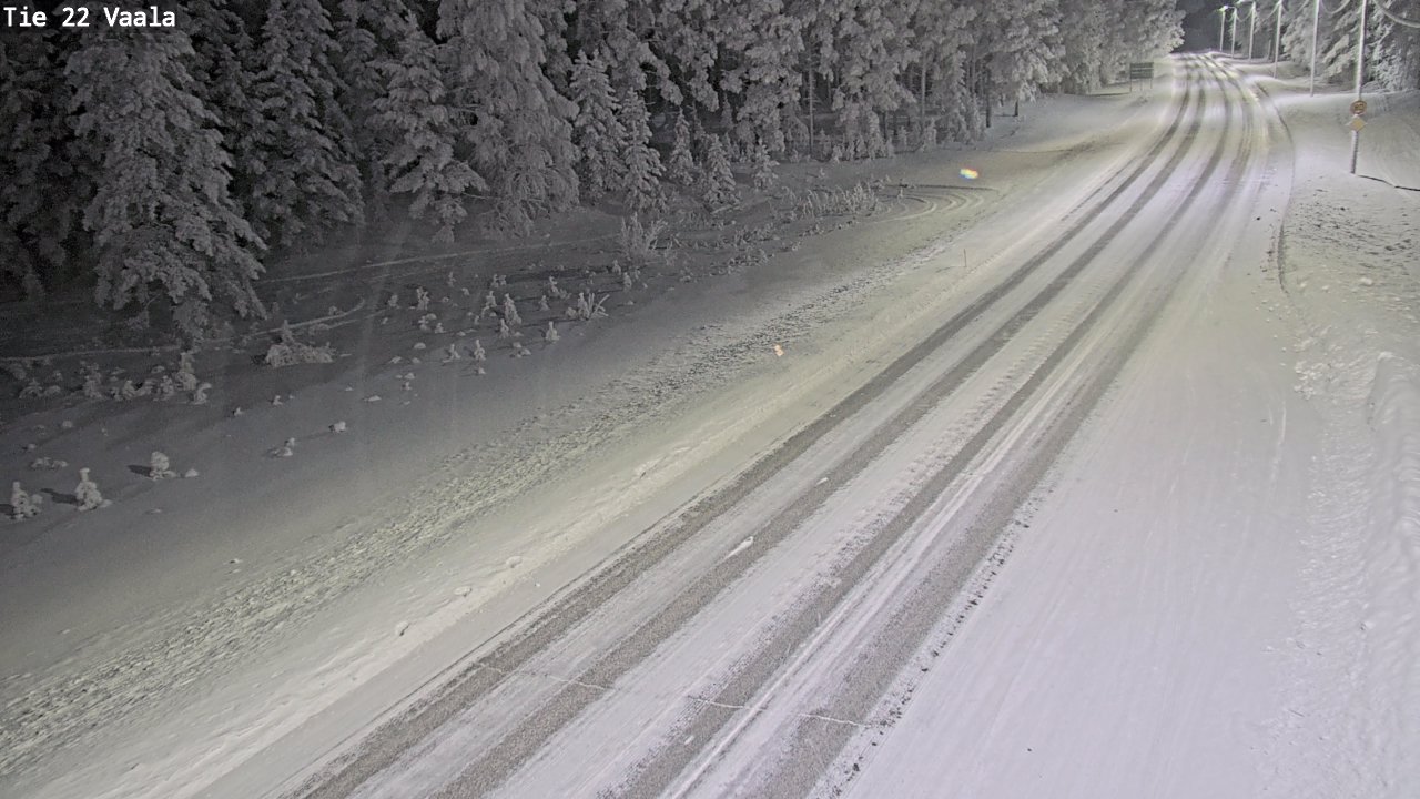 Weather Camera Image Road 22 Vaala, Vaala, Pohjois-Pohjanmaa