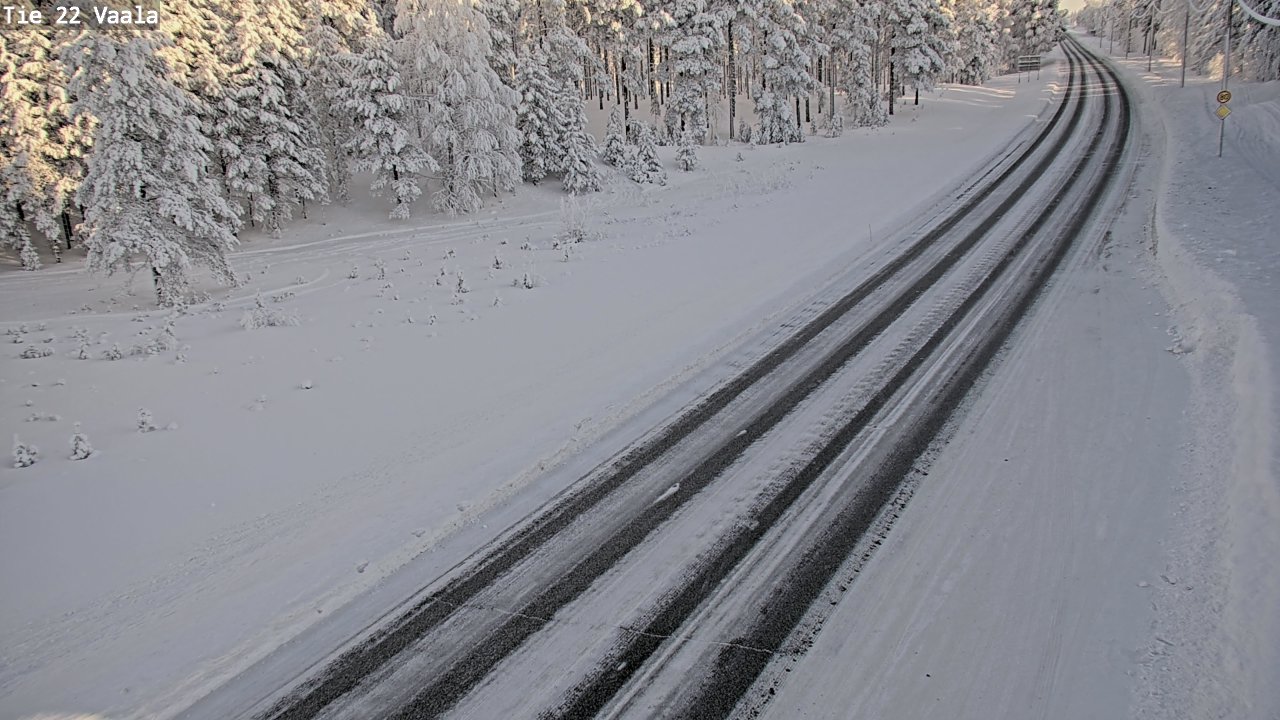 Weather Camera Image Road 22 Vaala, Vaala, Pohjois-Pohjanmaa