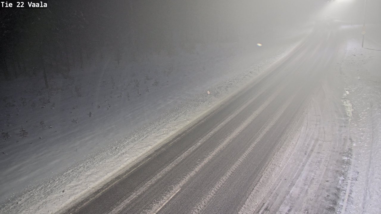 Weather Camera Image Road 22 Vaala, Vaala, Pohjois-Pohjanmaa