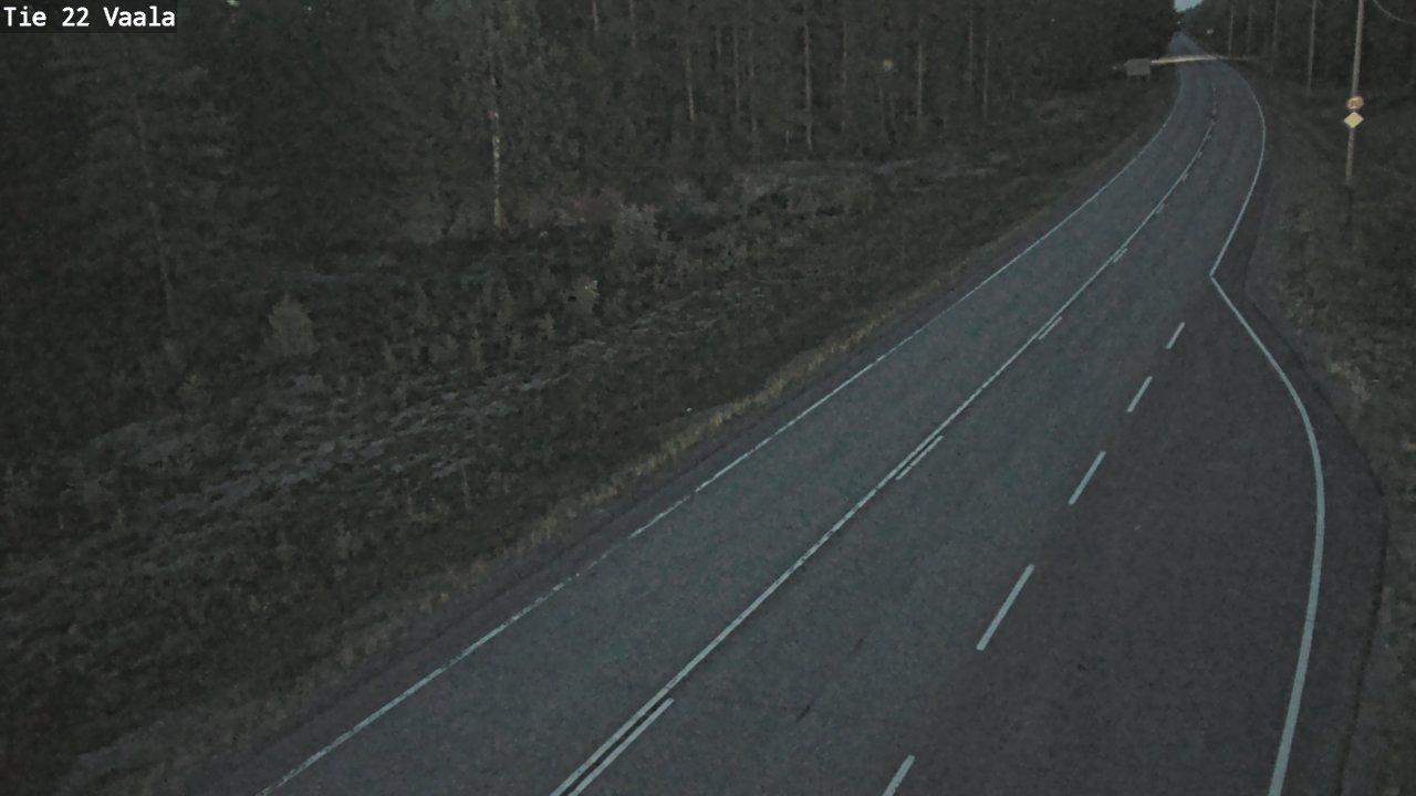 Weather Camera Image Road 22 Vaala, Vaala, Pohjois-Pohjanmaa