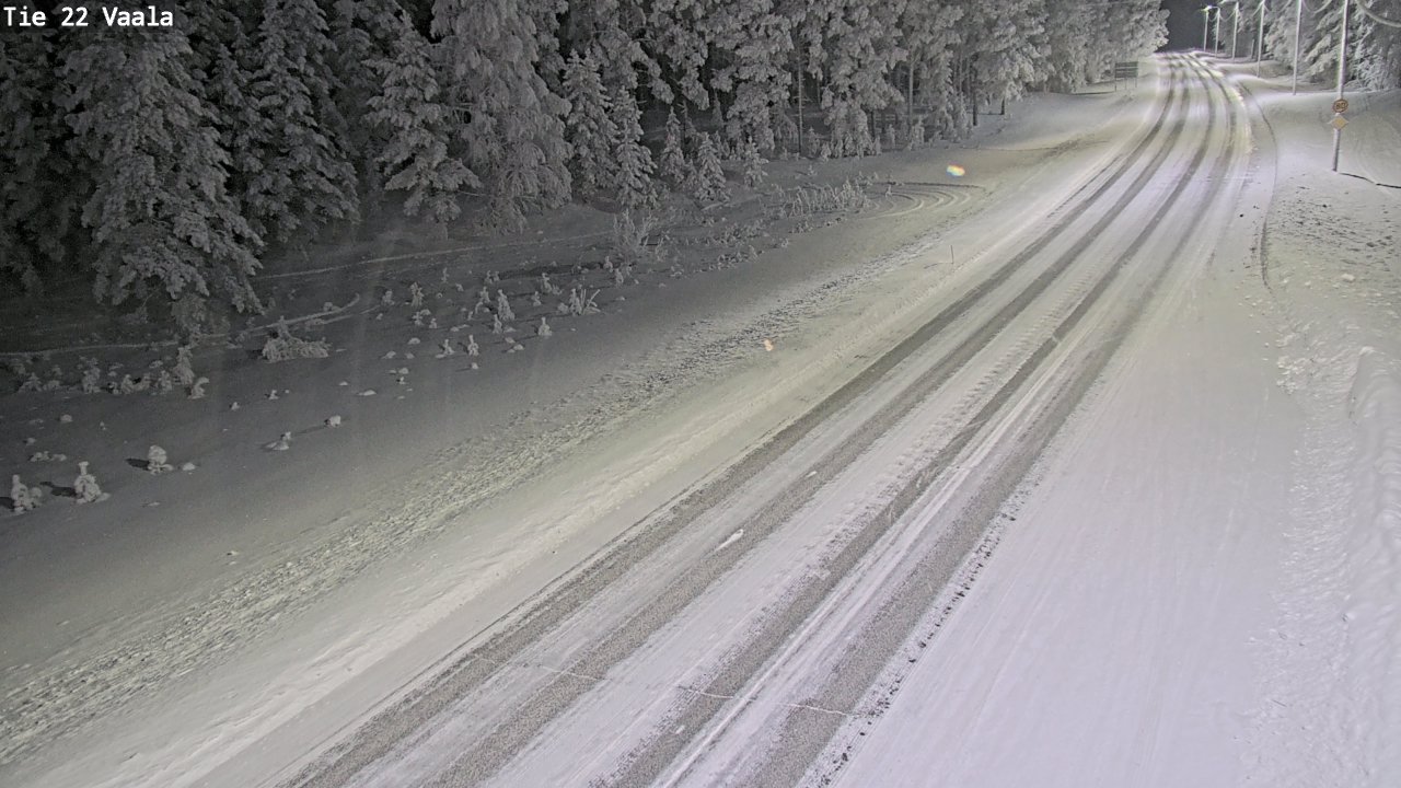 Weather Camera Image Road 22 Vaala, Vaala, Pohjois-Pohjanmaa