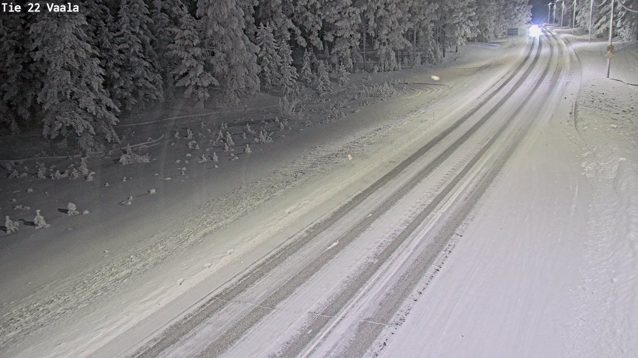 Weather Camera Image Road 22 Vaala, Vaala, Pohjois-Pohjanmaa