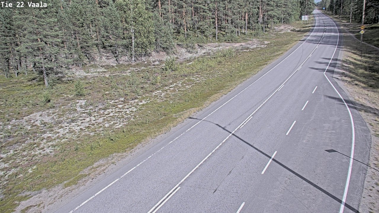 Weather Camera Image Road 22 Vaala, Vaala, Pohjois-Pohjanmaa