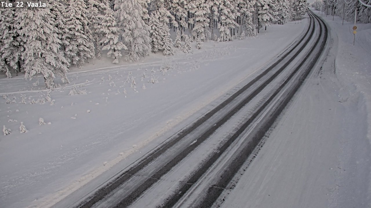 Weather Camera Image Road 22 Vaala, Vaala, Pohjois-Pohjanmaa