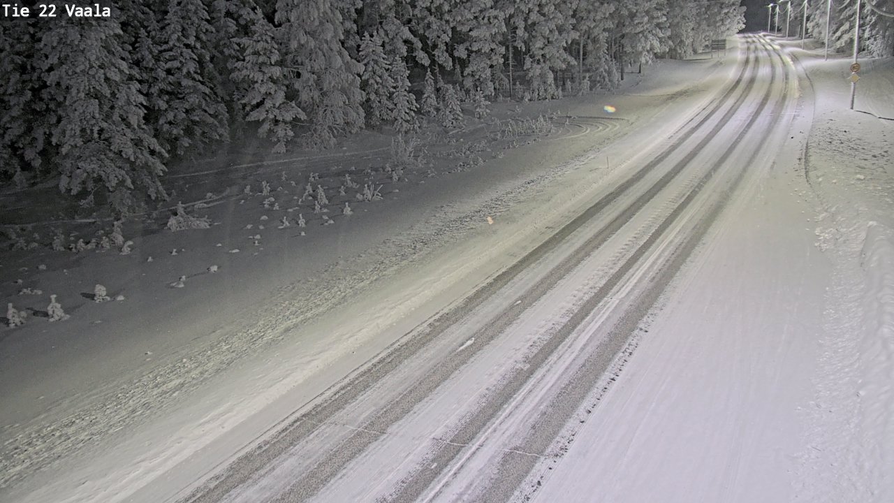 Weather Camera Image Road 22 Vaala, Vaala, Pohjois-Pohjanmaa