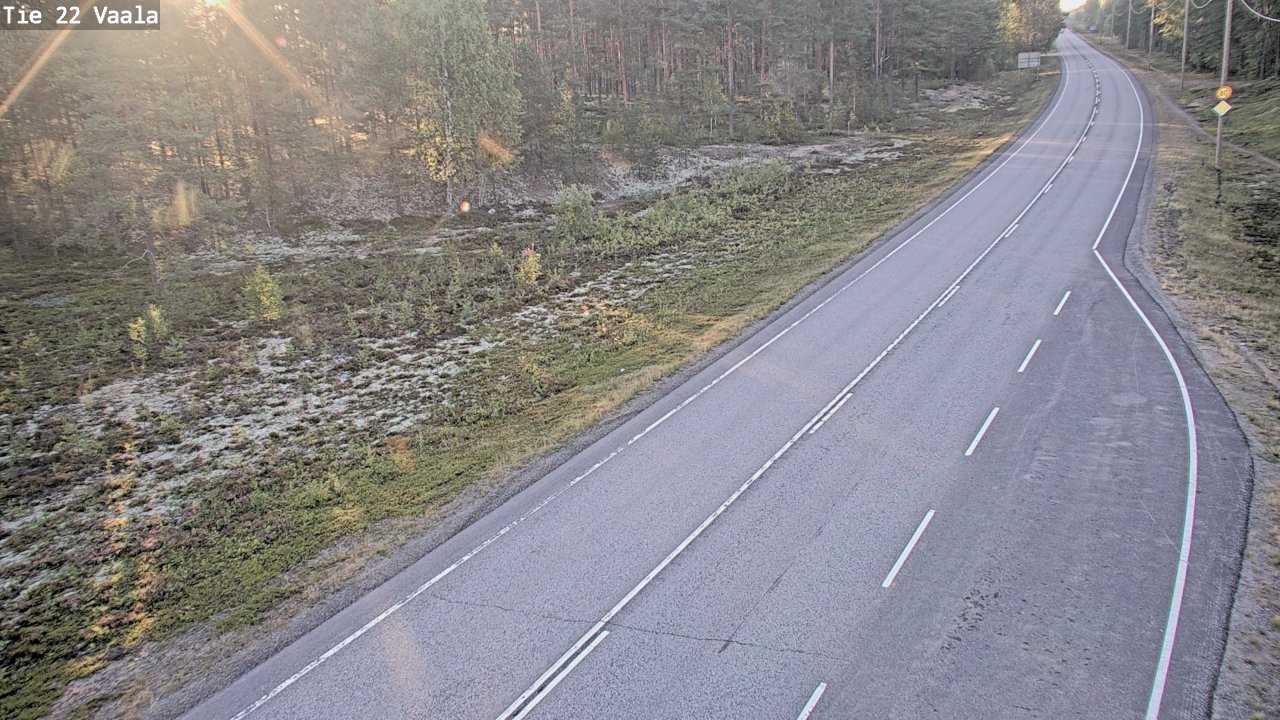 Weather Camera Image Road 22 Vaala, Vaala, Pohjois-Pohjanmaa