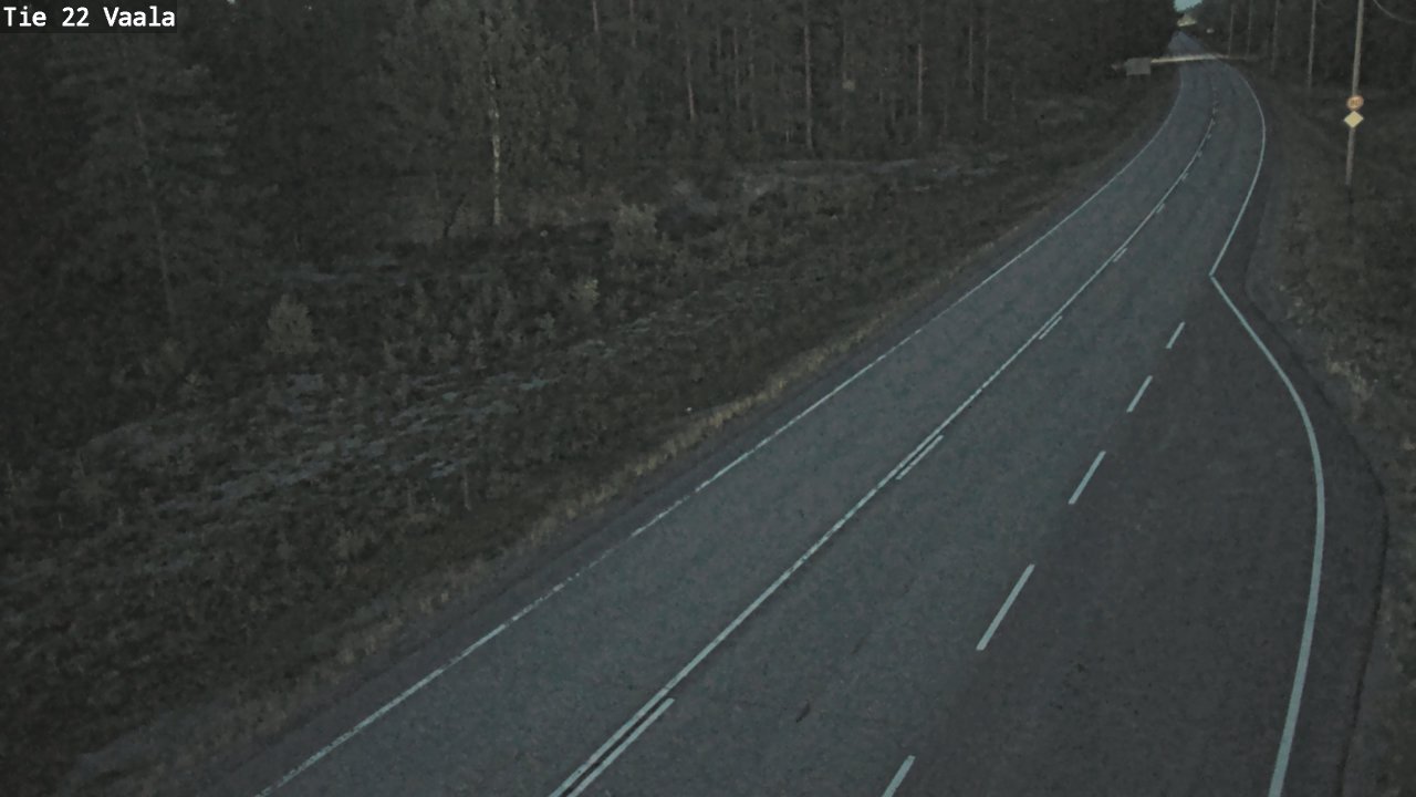Weather Camera Image Road 22 Vaala, Vaala, Pohjois-Pohjanmaa