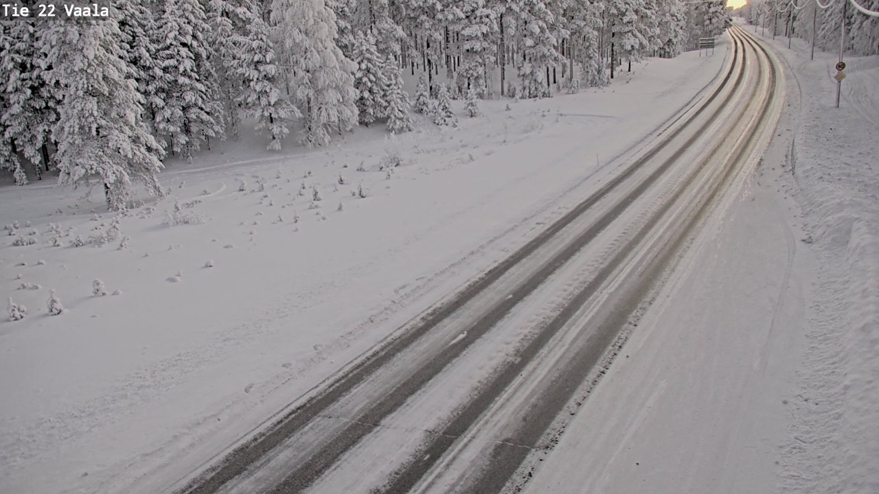 Weather Camera Image Road 22 Vaala, Vaala, Pohjois-Pohjanmaa