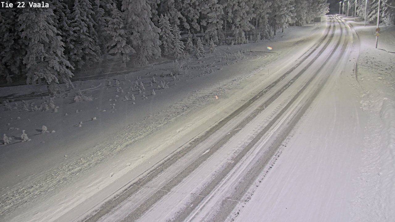 Weather Camera Image Road 22 Vaala, Vaala, Pohjois-Pohjanmaa