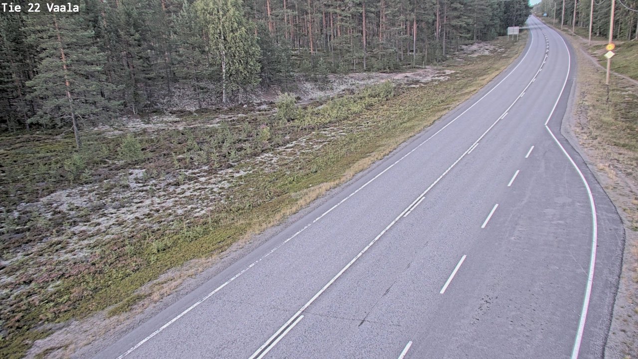 Weather Camera Image Road 22 Vaala, Vaala, Pohjois-Pohjanmaa