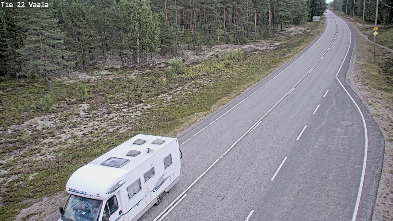 Weather Camera Image Road 22 Vaala, Vaala, Pohjois-Pohjanmaa