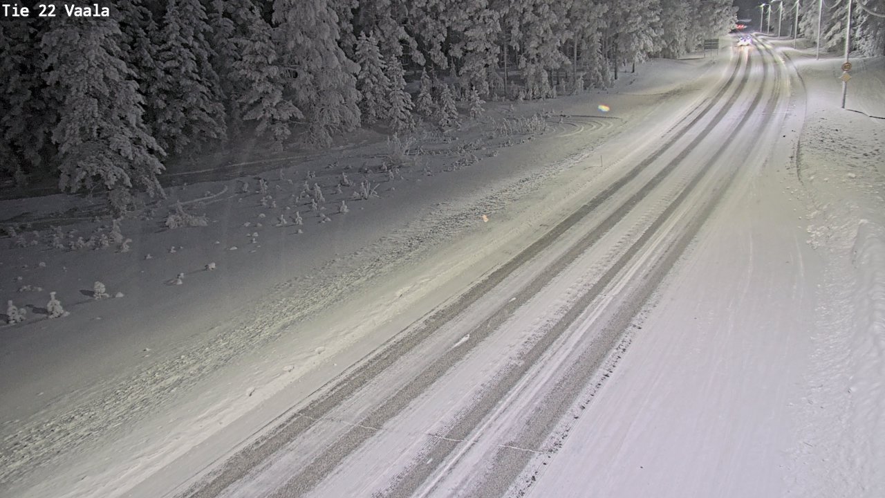 Weather Camera Image Road 22 Vaala, Vaala, Pohjois-Pohjanmaa