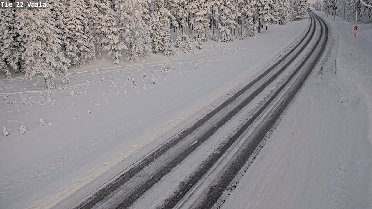 Weather Camera Image Road 22 Vaala, Vaala, Pohjois-Pohjanmaa