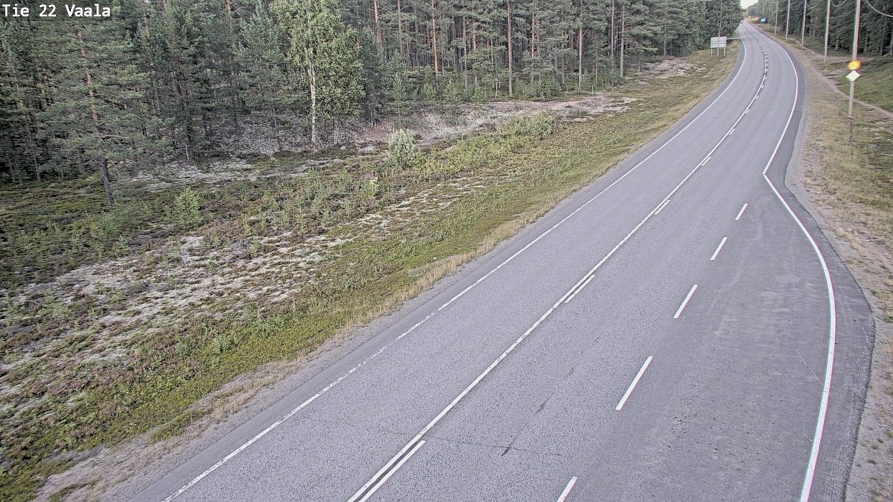 Weather Camera Image Road 22 Vaala, Vaala, Pohjois-Pohjanmaa