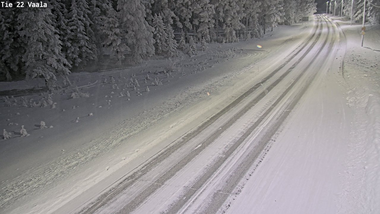 Weather Camera Image Road 22 Vaala, Vaala, Pohjois-Pohjanmaa