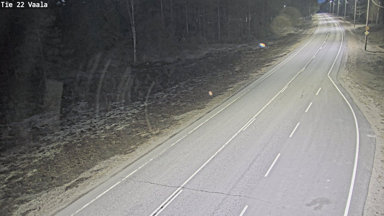 Weather Camera Image Road 22 Vaala, Vaala, Pohjois-Pohjanmaa