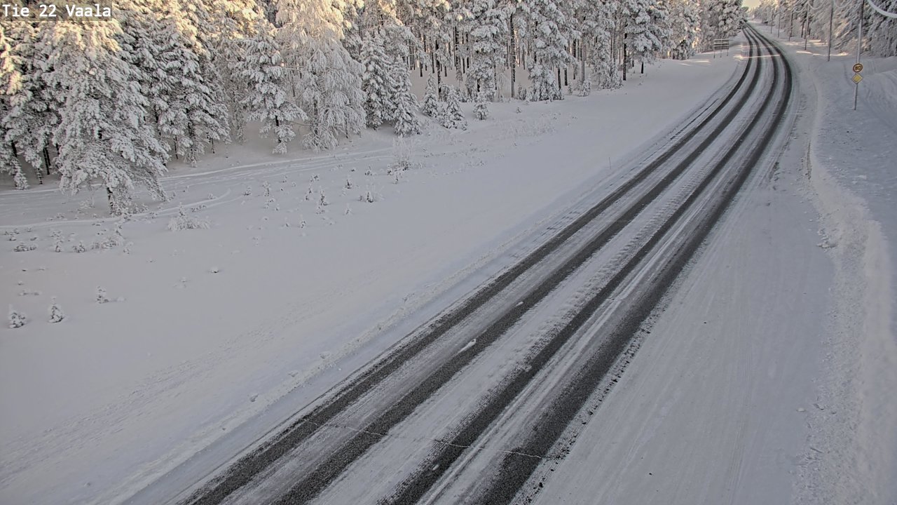 Weather Camera Image Road 22 Vaala, Vaala, Pohjois-Pohjanmaa