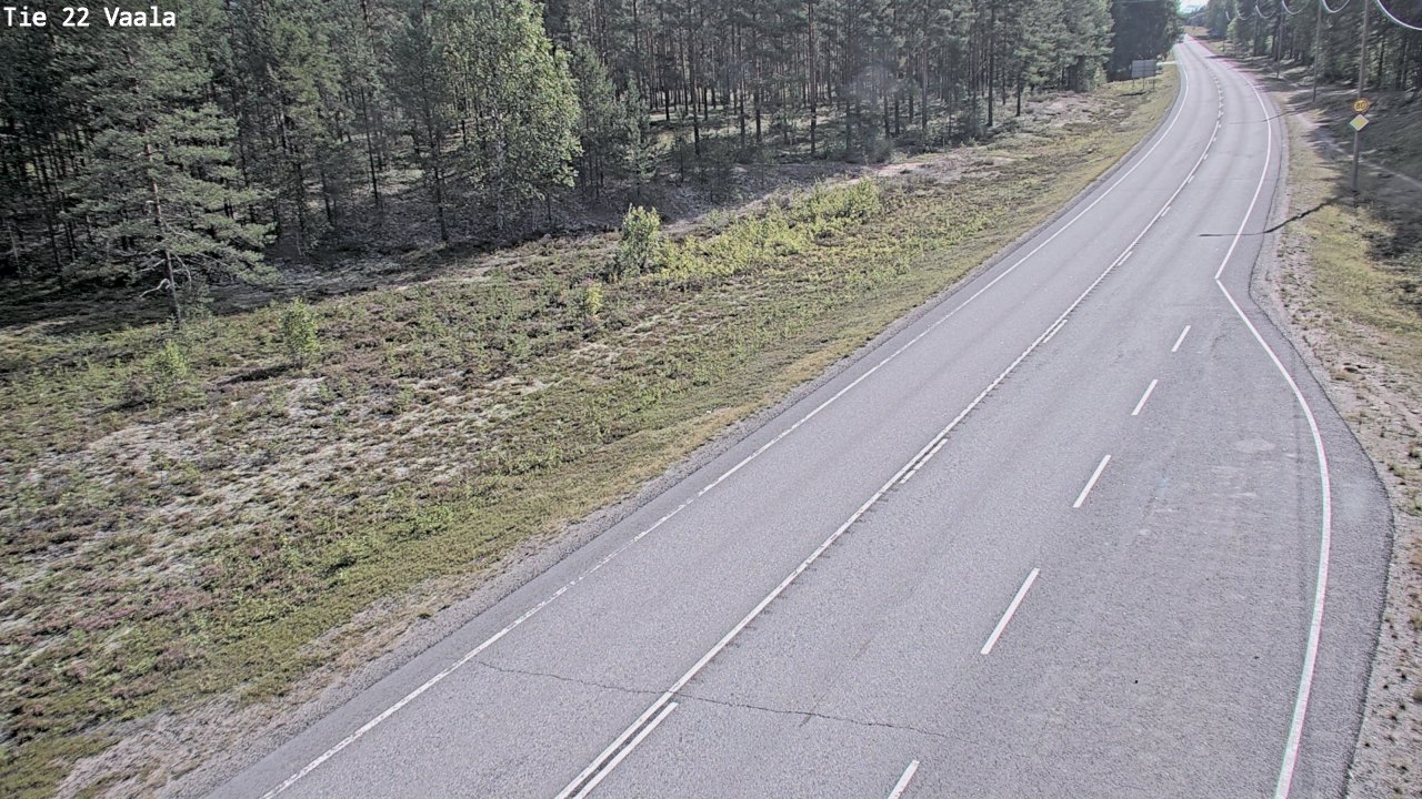 Weather Camera Image Road 22 Vaala, Vaala, Pohjois-Pohjanmaa