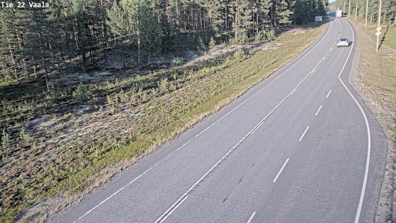 Weather Camera Image Road 22 Vaala, Vaala, Pohjois-Pohjanmaa