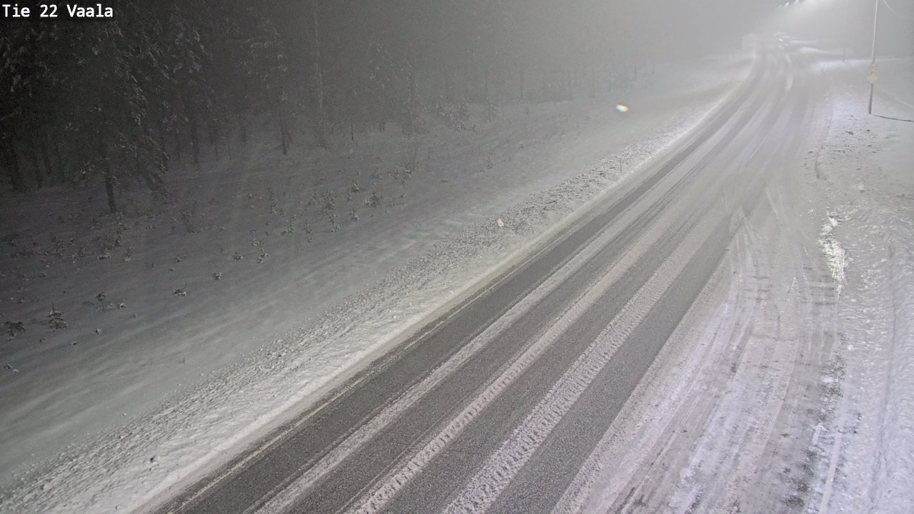 Weather Camera Image Road 22 Vaala, Vaala, Pohjois-Pohjanmaa