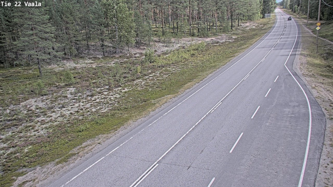 Weather Camera Image Road 22 Vaala, Vaala, Pohjois-Pohjanmaa