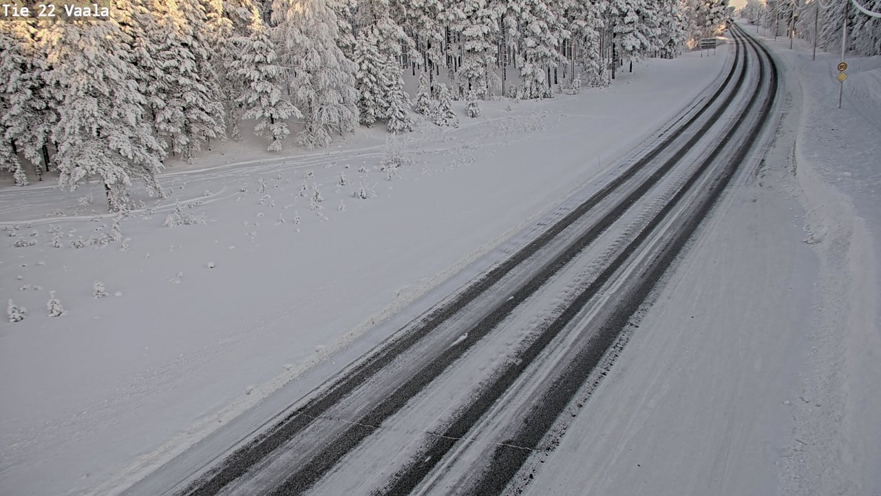 Weather Camera Image Road 22 Vaala, Vaala, Pohjois-Pohjanmaa