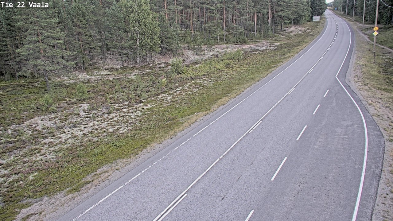 Weather Camera Image Road 22 Vaala, Vaala, Pohjois-Pohjanmaa