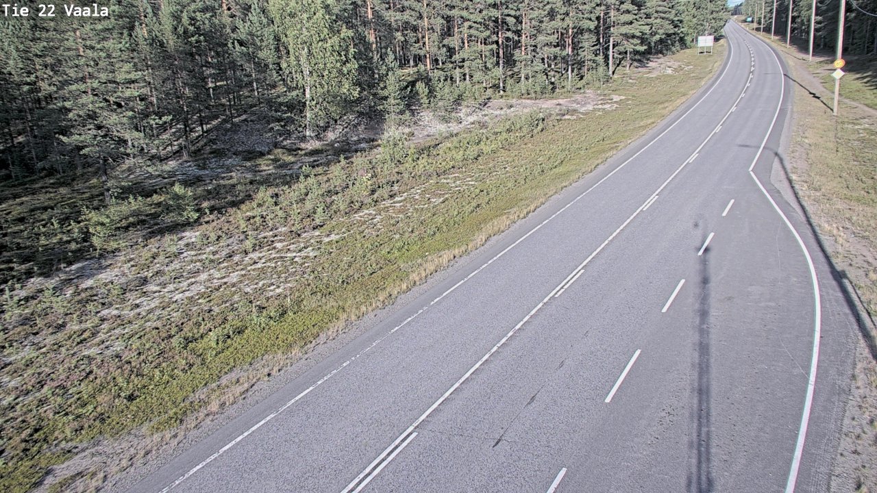 Weather Camera Image Road 22 Vaala, Vaala, Pohjois-Pohjanmaa