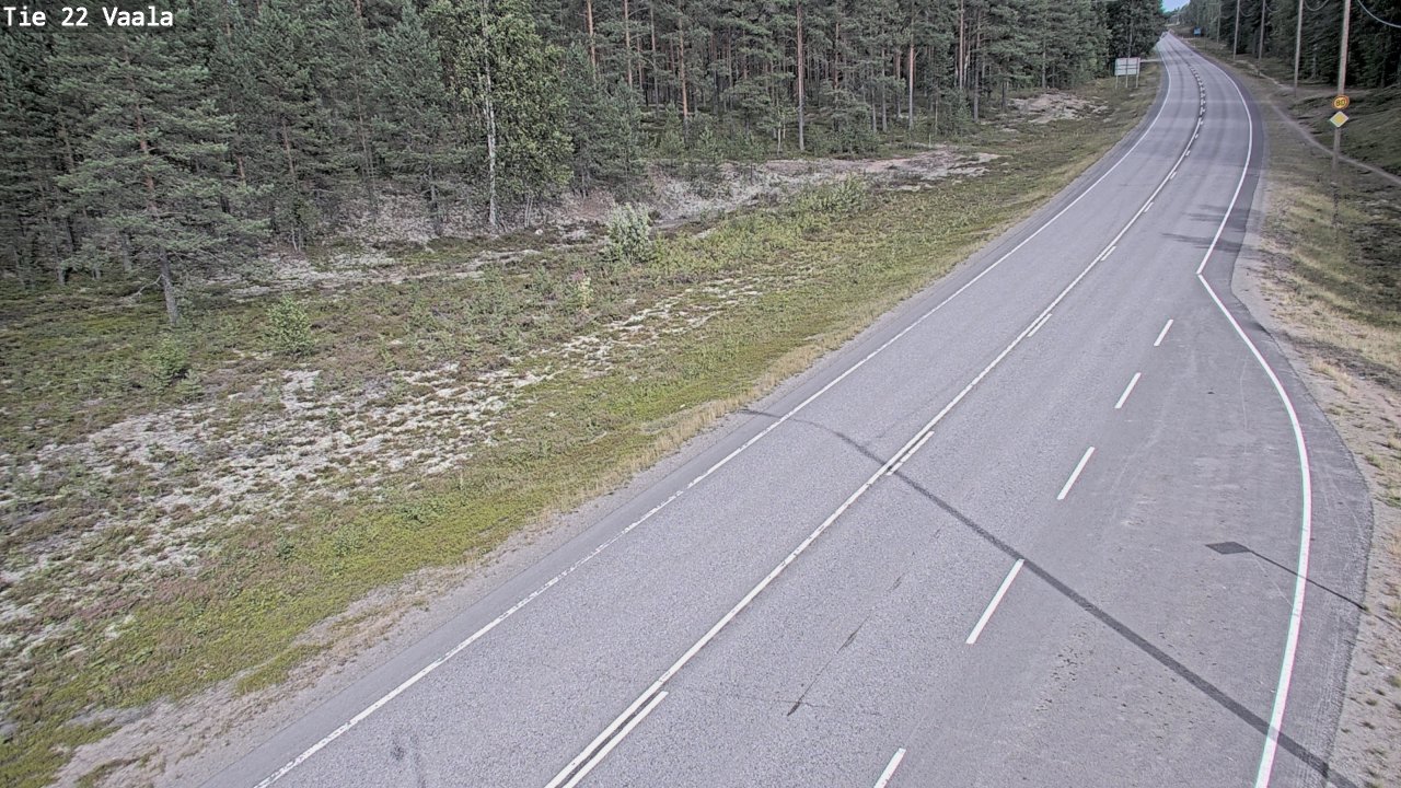 Weather Camera Image Road 22 Vaala, Vaala, Pohjois-Pohjanmaa