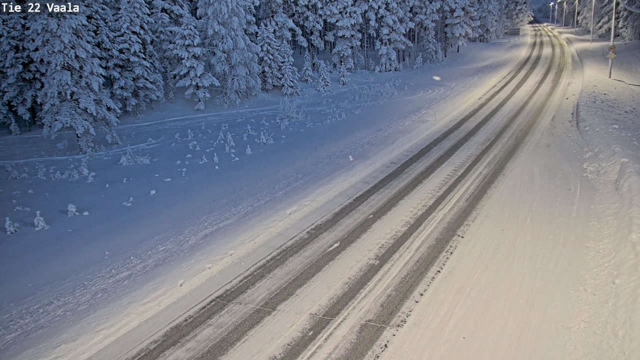 Weather Camera Image Road 22 Vaala, Vaala, Pohjois-Pohjanmaa