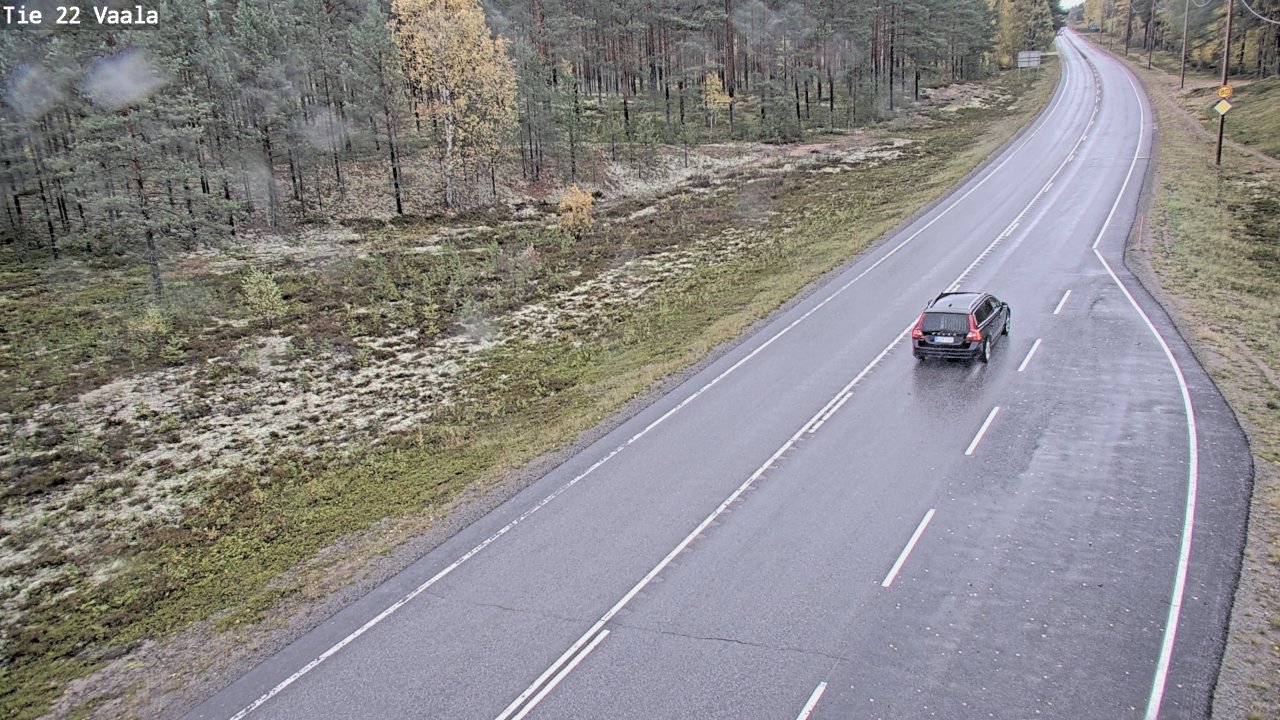 Weather Camera Image Road 22 Vaala, Vaala, Pohjois-Pohjanmaa